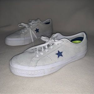 Women's 7.5 Men's 6 CONVERSE One Star OX Roadtrip Blue / White Sneakers 153992C